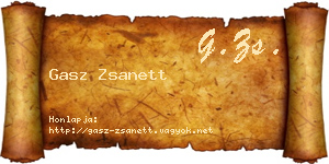 Gasz Zsanett névjegykártya